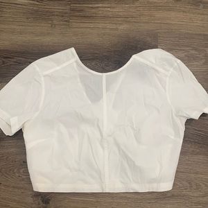 Marc Jacobs white crop tee, size small